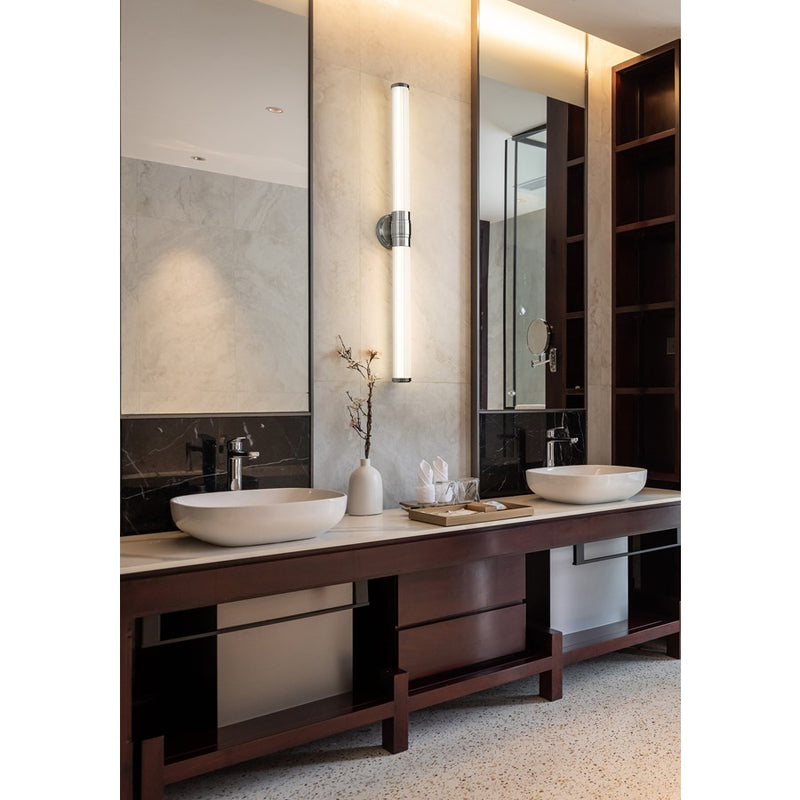 Z-Lite Warwick 1Lt 4" LED Vanity/40W, Nickel/Opal White