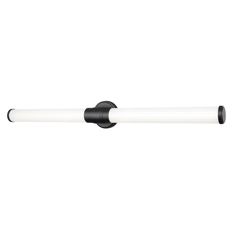 Z-Lite Warwick 1 Light 4" LED Vanity/40W, Matte Black/Opal White - 1020-40W-MB-LED
