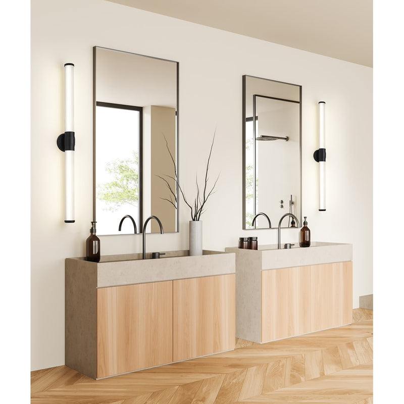 Z-Lite Warwick 1 Light 4" LED Vanity 40W, Matte Black/Opal White
