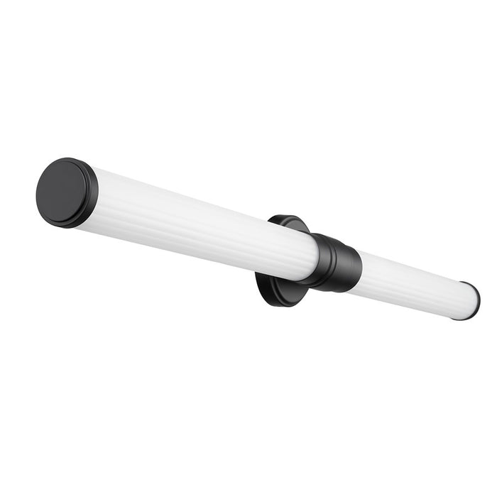 Z-Lite Warwick 1Lt 4" LED Vanity/40W, Matte Black/Opal White