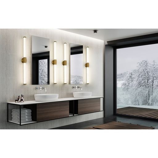 Z-Lite Warwick 1Lt 4" LED Vanity/40W, Modern Gold/Opal White