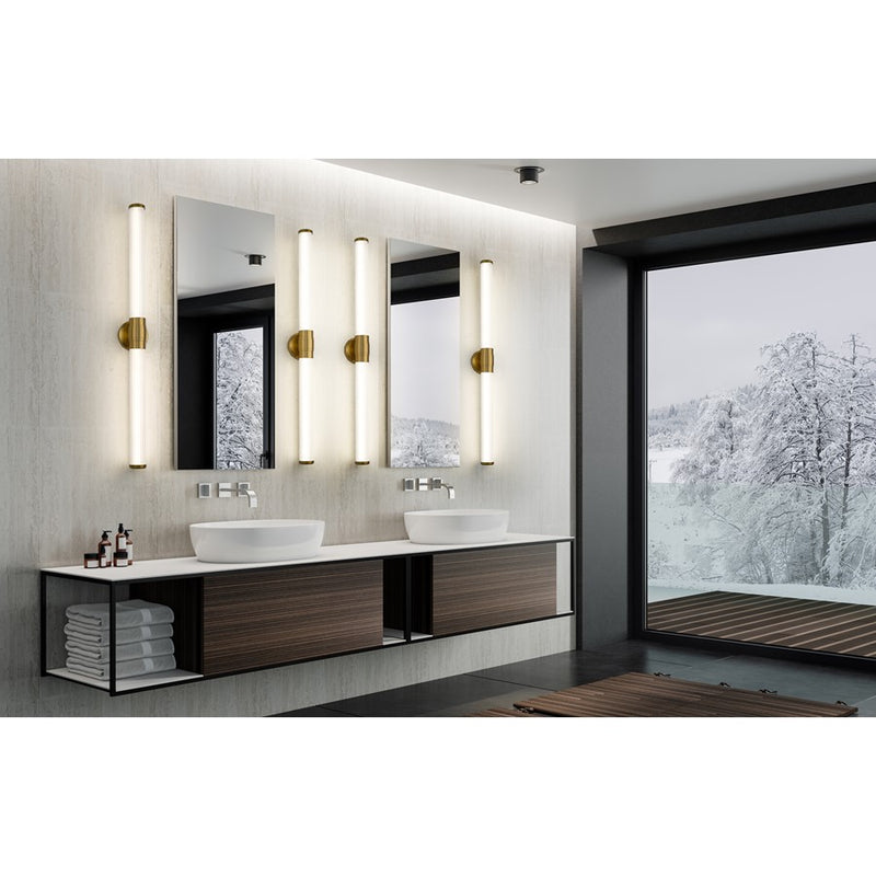 Z-Lite Warwick 1 Light 4" LED Vanity 40W, Modern Gold/Opal White