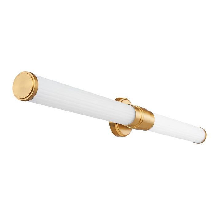 Z-Lite Warwick 1Lt 4" LED Vanity/40W, Modern Gold/Opal White