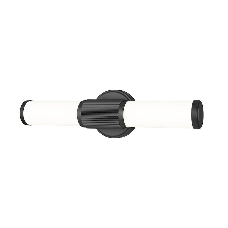 Z-Lite Solange 1 Light 4" LED Vanity/18W, Matte Black/Opal White - 1021-18W-MB-LED