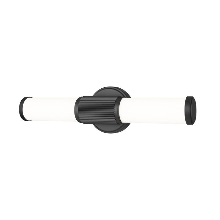 Z-Lite Solange 1Lt 4" LED Vanity/18W, Matte Black/Opal White - 1021-18W-MB-LED
