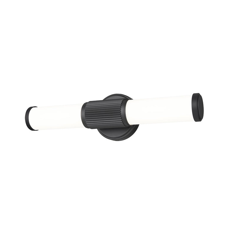 Z-Lite Solange 1 Light 4" LED Vanity 18W, Matte Black/Opal White