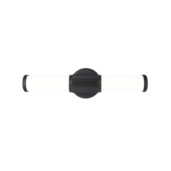 Z-Lite Solange 1Lt 4" LED Vanity/18W, Matte Black/Opal White