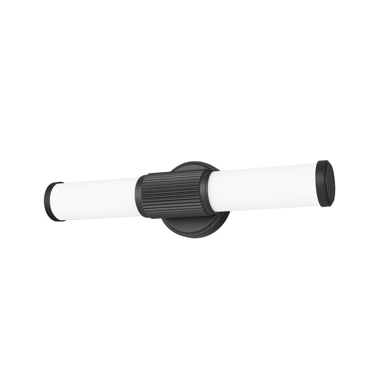 Z-Lite Solange 1Lt 4" LED Vanity/18W, Matte Black/Opal White
