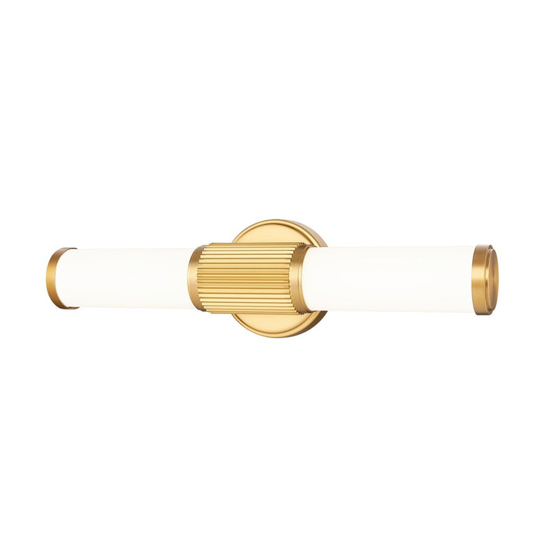 Z-Lite Solange 1Lt 4" LED Vanity/18W, Modern Gold/Opal White - 1021-18W-MGLD-LED