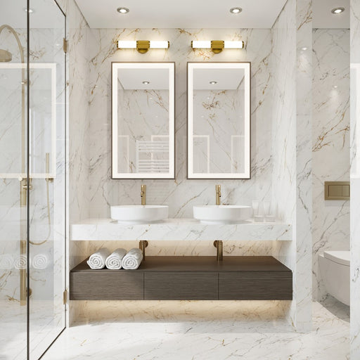 Z-Lite Solange 1 Light 4" LED Vanity 18W, Modern Gold/Opal White