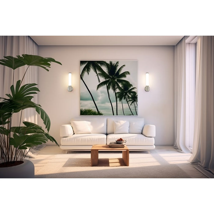 Z-Lite Solange 1Lt 4" Wall Sconce, Brushed Nickel/Opal White