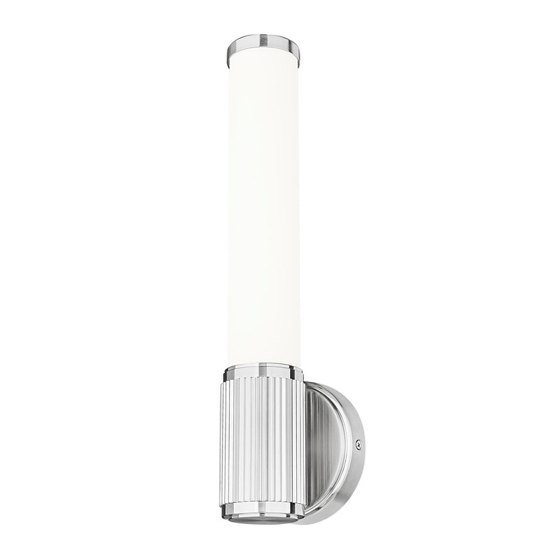 Z-Lite Solange 1 Light 4" Wall Sconce, Brushed Nickel/Opal White