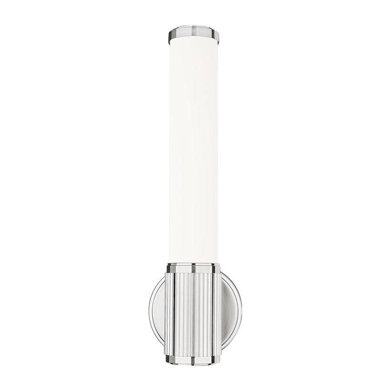 Z-Lite Solange 1 Light 4" Wall Sconce, Brushed Nickel/Opal White