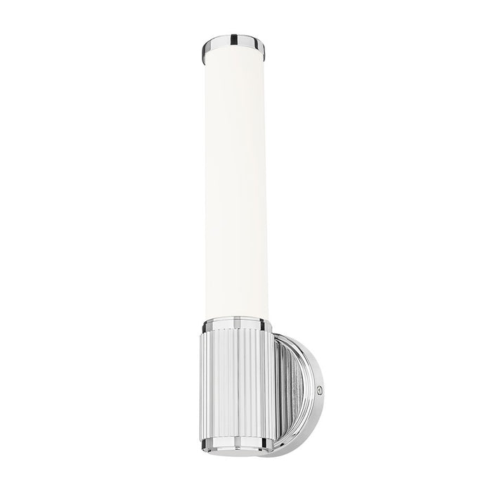 Z-Lite Solange 1 Light 4" Wall Sconce, Chrome/Opal White