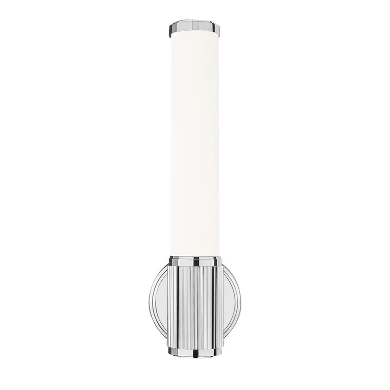 Z-Lite Solange 1 Light 4" Wall Sconce, Chrome/Opal White