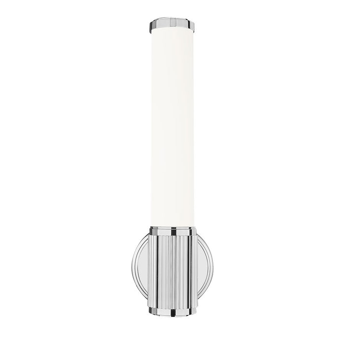 Z-Lite Solange 1 Light 4" Wall Sconce, Chrome/Opal White