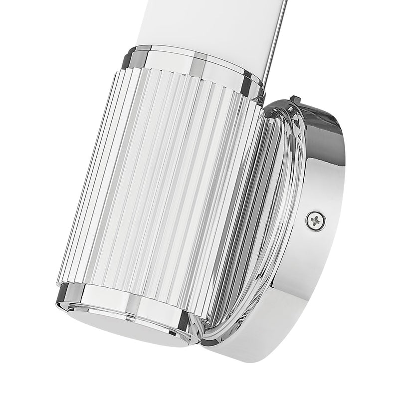 Z-Lite Solange 1 Light 4" Wall Sconce, Chrome/Opal White