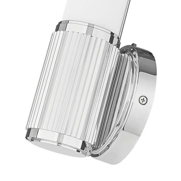 Z-Lite Solange 1 Light 4" Wall Sconce, Chrome/Opal White