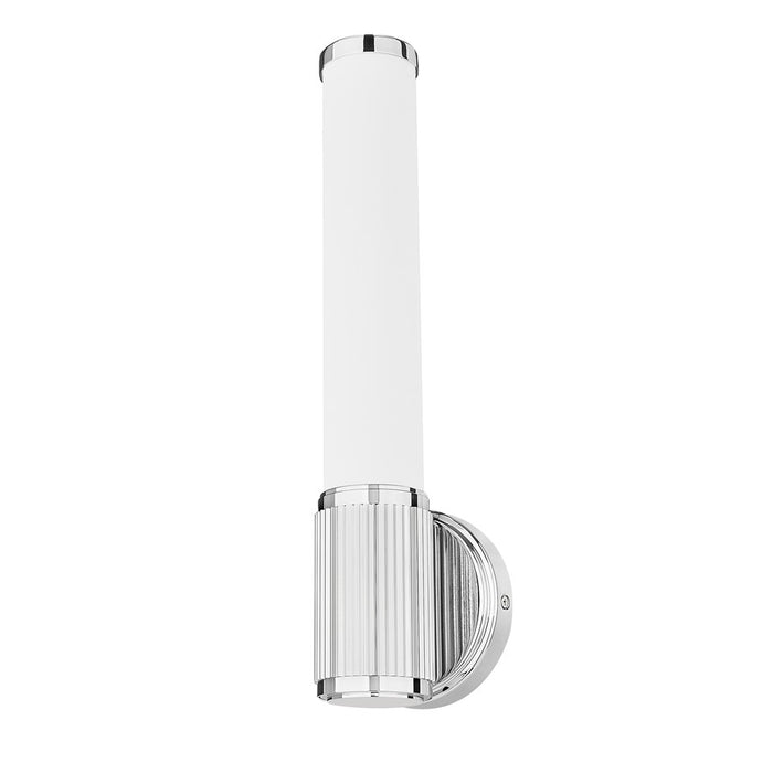 Z-Lite Solange 1 Light 4" Wall Sconce, Chrome/Opal White