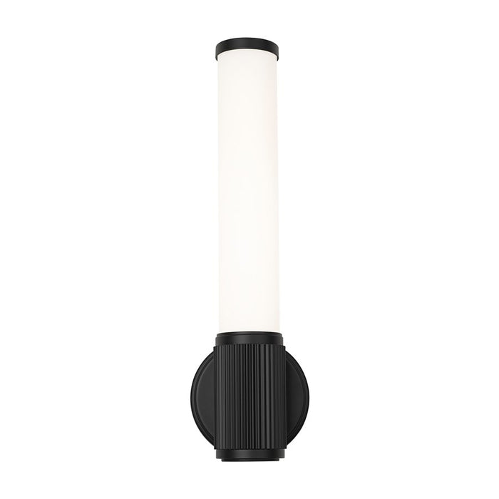 Z-Lite Solange 1 Light 4" Wall Sconce, Matte Black/Opal White