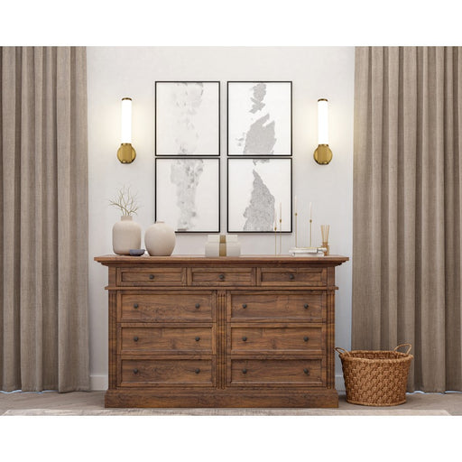 Z-Lite Solange 1 Light 4" Wall Sconce, Modern Gold/Opal White