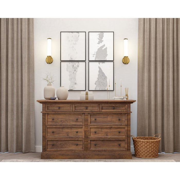 Z-Lite Solange 1 Light 4" Wall Sconce, Modern Gold/Opal White