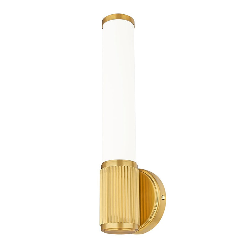 Z-Lite Solange 1 Light 4" Wall Sconce, Modern Gold/Opal White