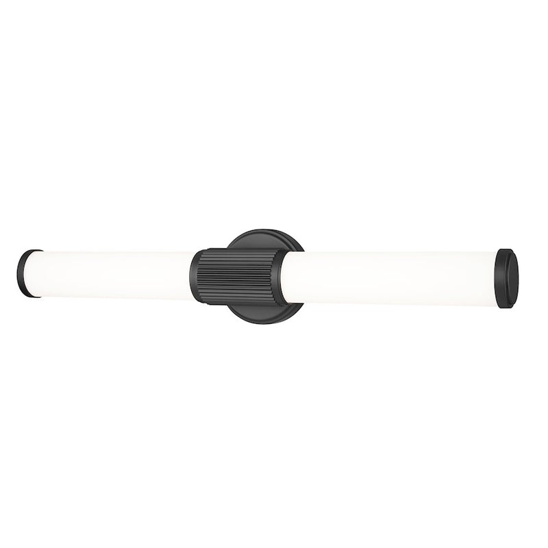 Z-Lite Solange 1 Light 4" LED Vanity/25W, Matte Black/Opal White - 1021-25W-MB-LED