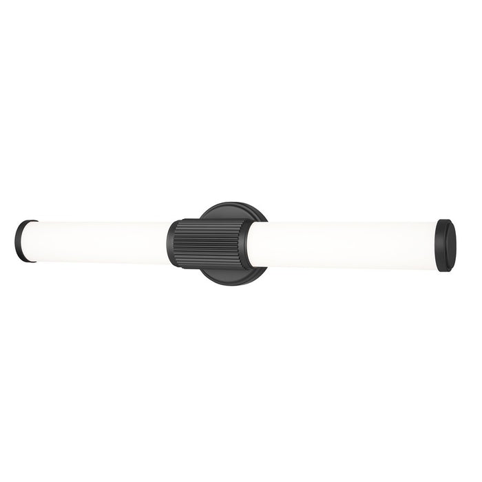 Z-Lite Solange 1Lt 4" LED Vanity/25W, Matte Black/Opal White - 1021-25W-MB-LED