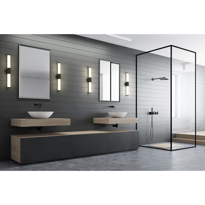 Z-Lite Solange 1 Light 4" LED Vanity 25W, Matte Black/Opal White