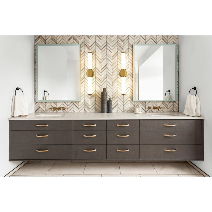 Z-Lite Solange 1 Light 4" LED Vanity 25W, Modern Gold/Opal White