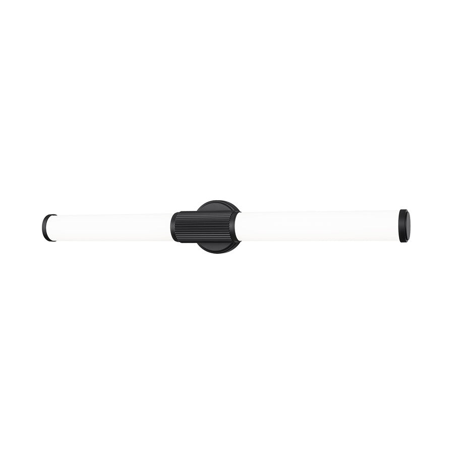 Z-Lite Solange 1Lt 4" LED Vanity/32W, Matte Black/Opal White - 1021-32W-MB-LED