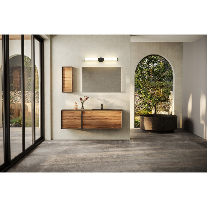 Z-Lite Solange 1Lt 4" LED Vanity/32W, Matte Black/Opal White