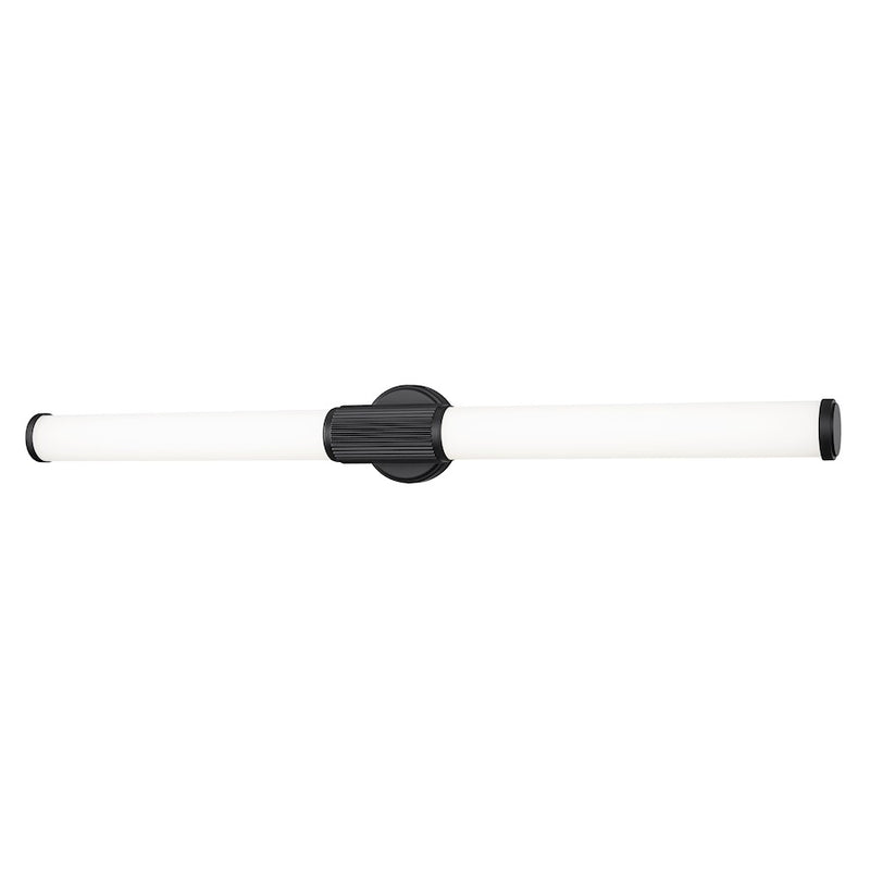 Z-Lite Solange 1 Light 4" LED Vanity/40W, Matte Black/Opal White - 1021-40W-MB-LED