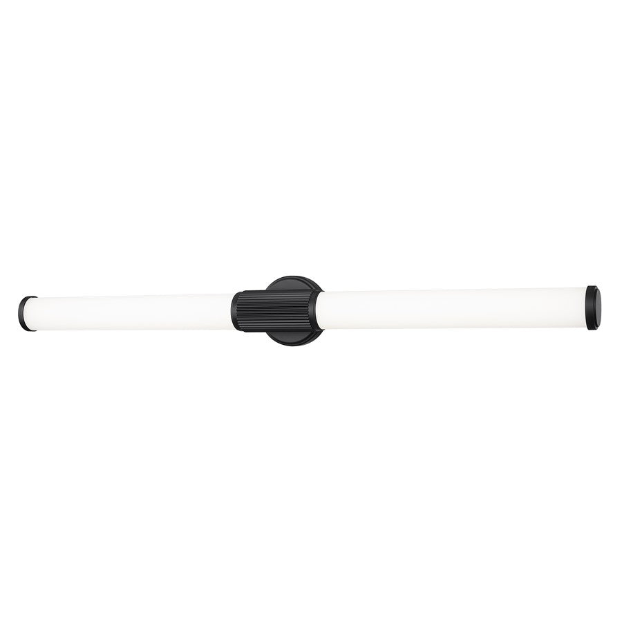 Z-Lite Solange 1Lt 4" LED Vanity/40W, Matte Black/Opal White - 1021-40W-MB-LED