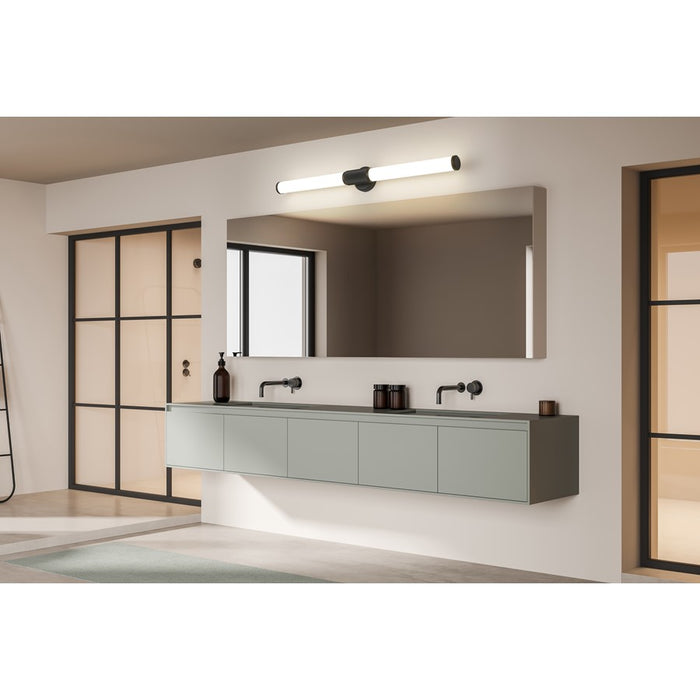 Z-Lite Solange 1 Light 4" LED Vanity 40W, Matte Black/Opal White
