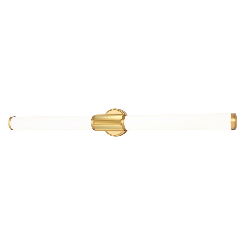 Z-Lite Solange 1Lt 4" LED Vanity/40W, Modern Gold/Opal White - 1021-40W-MGLD-LED