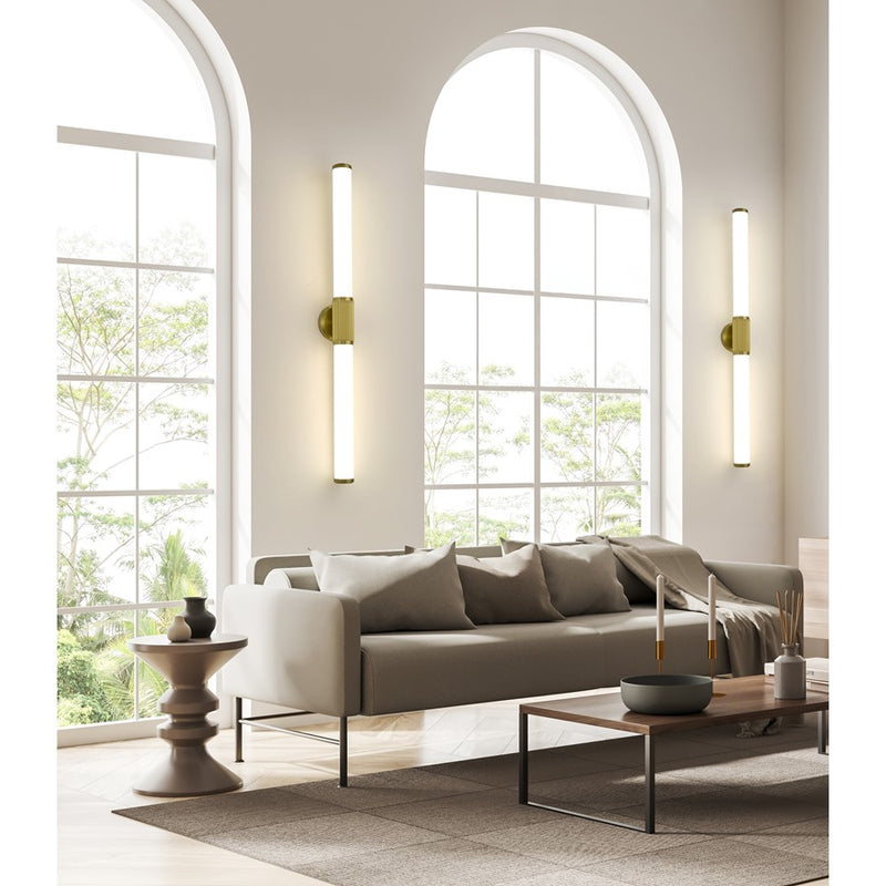 Z-Lite Solange 1 Light 4" LED Vanity 40W, Modern Gold/Opal White