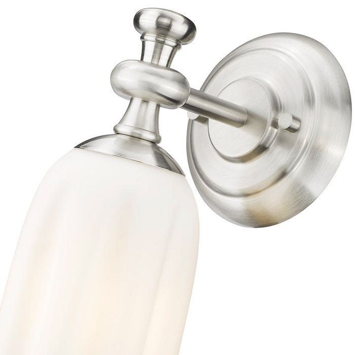 Z-Lite Orion 1 Light 4.75" Wall Sconce, Brushed Nickel/Opal Etched