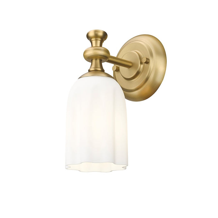 Z-Lite Orion 1 Light 4.75" Wall Sconce, Modern Gold/Opal Etched