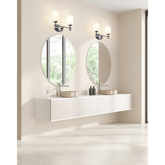 Z-Lite Orion 2 Light 13.75" Vanity, Chrome/Opal Etched