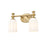 Z-Lite Orion 2 Light 13.75" Vanity, Modern Gold/Opal Etched