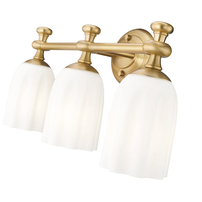 Z-Lite Orion 3 Light 22" Vanity, Modern Gold/Opal Etched