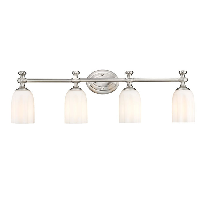 Z-Lite Orion 4 Light 31.25" Vanity, Brushed Nickel/Opal Etched