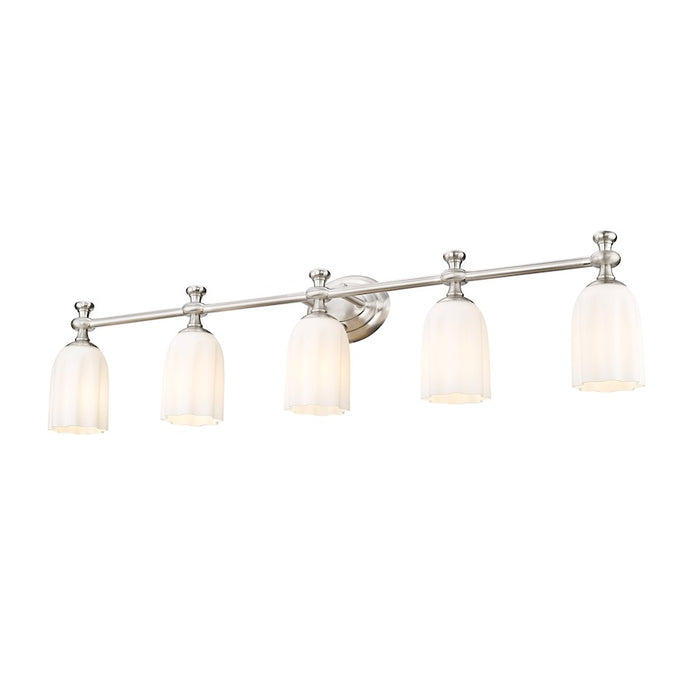 Z-Lite Orion 5 Light 40.25" Vanity, Brushed Nickel/Opal Etched