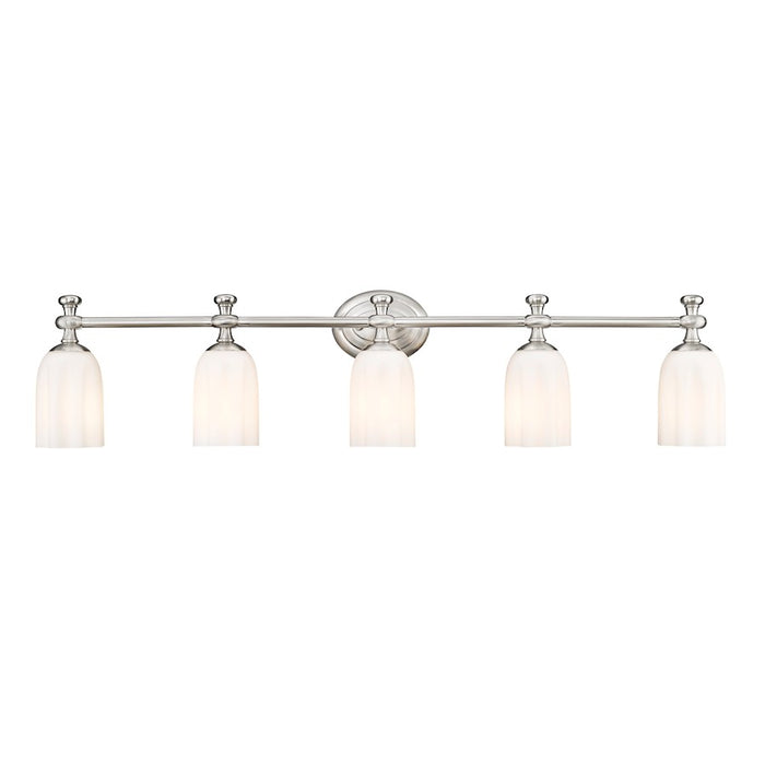 Z-Lite Orion 5 Light 40.25" Vanity, Brushed Nickel/Opal Etched