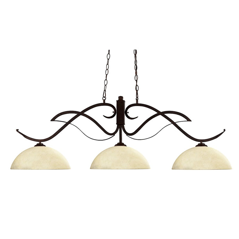 Z-Lite Phoenix 3 Light Island/Billiard Light, Bronze, Golden Mottle - 126BRZ-DGM14