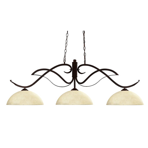 Z-Lite Phoenix 3 Light Island/Billiard Light, Bronze, Golden Mottle - 126BRZ-DGM14