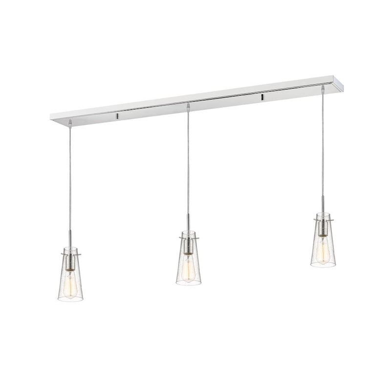 Z-Lite Monte 3 Light Island/Billiard Light 46x4.5x10", Chrome, Clear Seed - 132MP-3CH