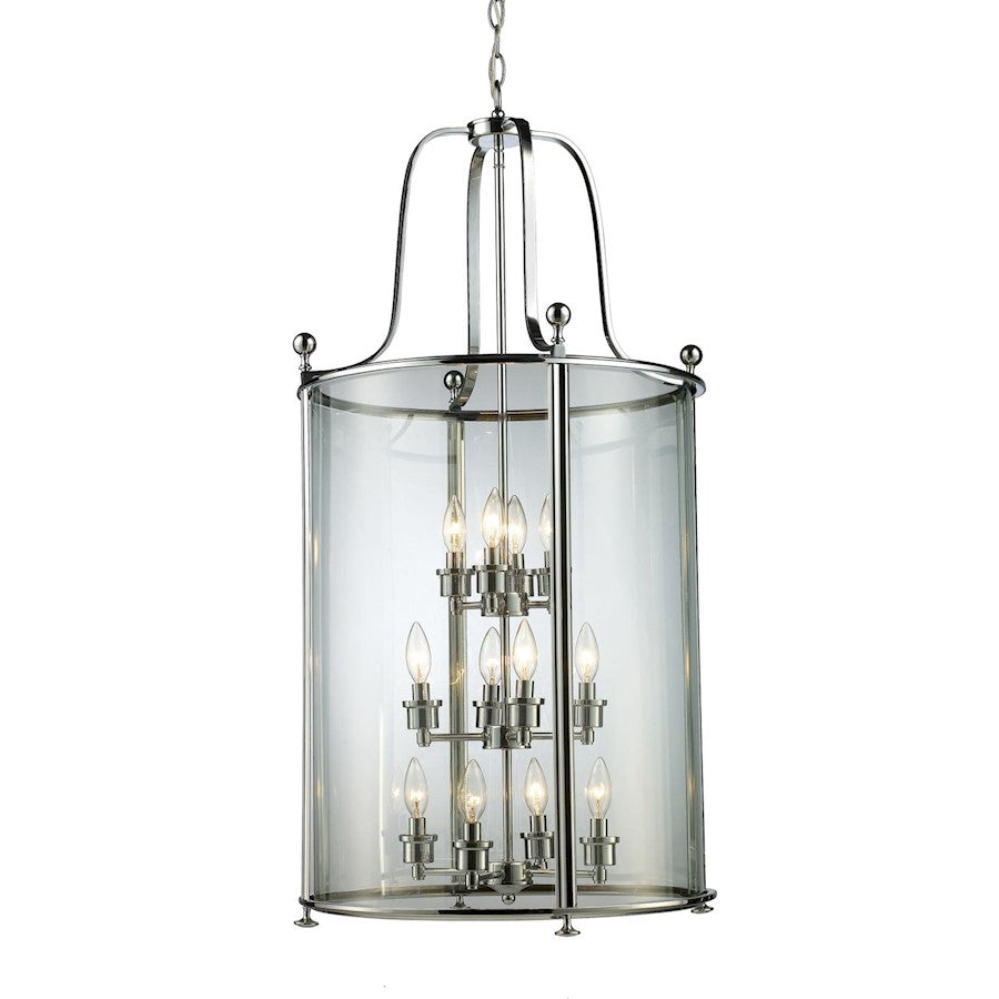 Z-Lite Wyndham 12 Light Pendant, Chrome, Clear - 134-12